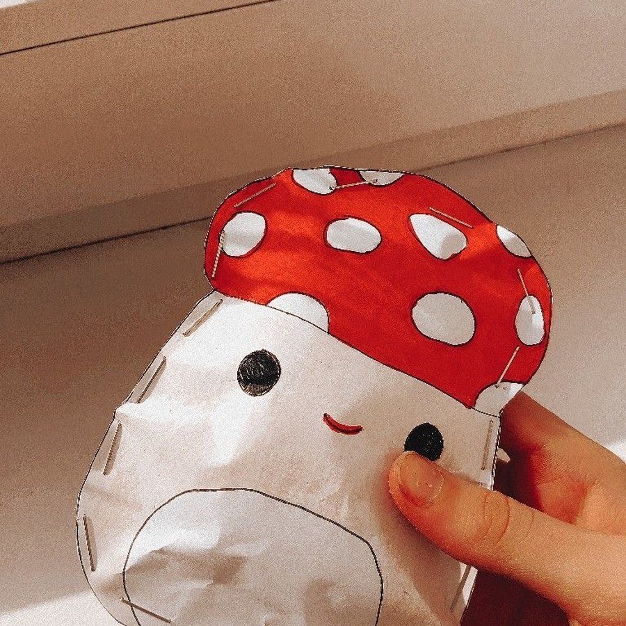 Cogumelo kawaii paper squishy