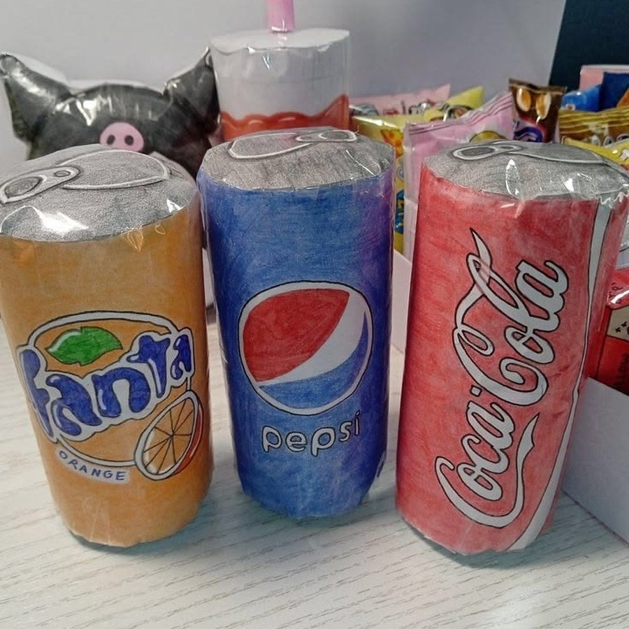 Latinhas de refrigerante paper squishy